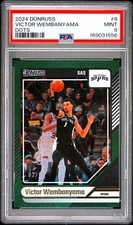 RARE PSA 9 2024 Panini Donruss Victor Wembanyama #6 Dots Holo POP/2 👽 picture