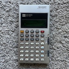 Rare Vintage Sharp PC-1201 Pocket Computer - Green VFD For Parts or Restoration picture
