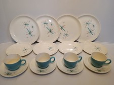 Vintage Salem North Star Atomic Starburst Set Plates Mugs 16 Pieces picture