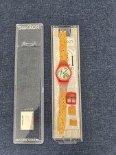 Vintage 1993 Swatch Collage Dore GR116 Ugo Nespolo 1996 Atlanta Olympics Case picture