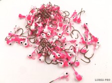 Lures Pro 50 PCs 1/32 1/16 oz 1/8 oz  Jig Heads Fishing hooks Crappie Bass sharp picture