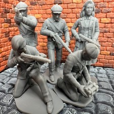 World War 2 French Resistance Fighters Set #1 Toy Soldier 3D WW2 1/32 Figure picture