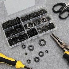 340Piece Internal Teeth Star Lock Spring Quick Washer Push-In Quick Nut Set New picture