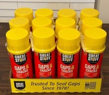 12 Cans Great Stuff Gaps & Cracks Expanding Foam Sealant Insulation 12oz picture