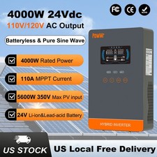 4KW 24V Hybrid Solar Inverter MPPT 140A Pure Sine Wave 60Hz Output 110VAC/120VAC picture
