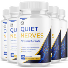 (5 Pack) Quiet Nerves Pills Advanced Nerve Support Strength Formula 300 Capsules picture