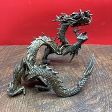 Japanese Bronze Dragon Statue 8”X4.5” Sculpture picture