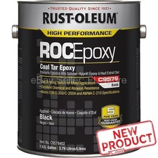 Rust-Oleum C9578402 1 Gal Coal Tar Epoxy Black One Gallon Eggshell Matte NEW picture