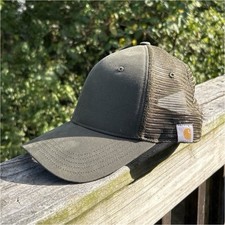 Carhartt Men’s Green Trucker Hat Cap, Mesh Back, Adjustable, One Size picture