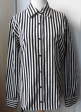 Dries Van Noten Crisp Black & white Button Up Shirt Top Size 38 US 6/8 picture