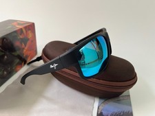 Maui Jim Maui B811-03S Black Sunglasses Blue Polarized 63-17-120 picture