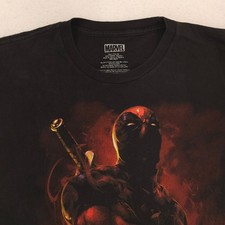 Marvel Deadpool Casual Crew Neck Short Sleeve T Shirt Adult Mens Size XL Black picture