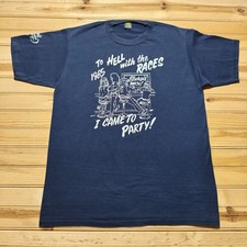 Vintage 1985 Sturgis Bike Week To Hell With The Races Motorcycle T-Shirt - XL picture