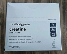 Mindbodygreen Creatine+ w/Taurine - 30 packs Unflavored MFG 9/25 picture