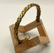 FANTASTIC RARE BOHEMIAN BERBER BRONZE TWISTED BRACELET – TENSION BANGLE BRACELET picture