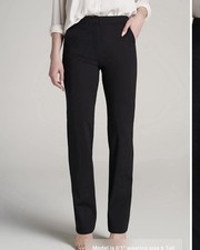 American Tall Freedom Flex 6 XT 37” Inseam Slim Straight Leg Dress Pants Black picture