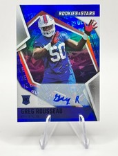 2021 Panini Rookies & Stars Greg Rousseau True Blue Rookie  Auto /75 RC #172 picture