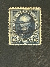 US Stamp Scott #259 15c Clay Dark Blue 1894 Used SCV $65 picture