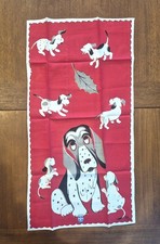 Vintage C.P. Meier Belgian Linen Tea Towel Mid Century Basset Hound NOS Mint picture