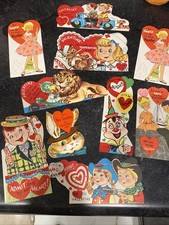 Lot Of 10 Kitschy Adorable Vintage 1950s Valentines Cards~ Unused See Pics picture