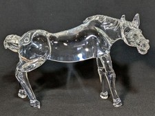 Vintage Signed Pino Signoretto  Murano Crystal Glass Horse Figurine picture
