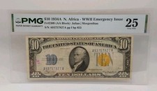 1934A $10 Silver Certificate North Africa PMG Very Fine (VF) 25 Fr. 2309 picture