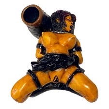 Bondage Girl Smoking Hand Pipe / Pipe / Smoke / Handcraft picture