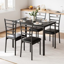 Modern 5-Piece Dining Table Set for 4  Rectangular MDF Top Kitchen Dining Room picture