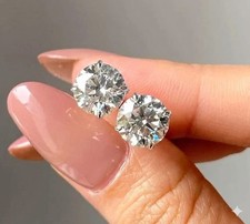 Best Deal 2.50CT Round Lab Grown Diamond Women's Stud Earrings 14k White Gold picture