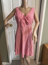 Vintage 90s Georgiou Sport Pink Gingham Babydoll Dress Size 8 Grunge picture