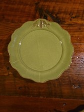 Vintage Set of 4  Barrarte Portugal Ceramic Plate Rustic Green picture