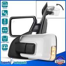 Pair Power Heated Side Mirrors For 2021-2025 Ford F150 F-150+Blind Spot L+R picture