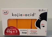 A+ Original Kojie San Skin Lightening Kojic Acid Soap 65g Pack of 3 Thailand New picture