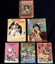 Vintage Rand McNally Children’s Books Lot of 6 Elf Books Cinderella Hiawatha picture