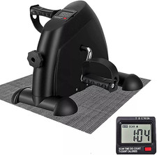 Himaly Mini Under Desk Bike Pedal Exerciser Arm & Leg exerciser with LCD Display picture