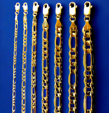 10K Yellow Gold SOLID Figaro Necklace Bracelet Chain Italian Real 2-11mm 7