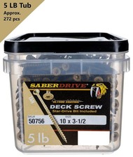 Saberdrive Tan XL1500 Coated Exterior Star Drive Multi-Purpose Deck Screws, 5lb, picture