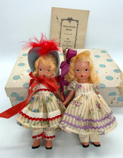 VTG Nancy Ann Storybook doll lot of 2 boxed #109 Betty Blue & #118 Miss Muffet picture
