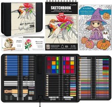 206pcs Art Set Professional Drawing Painting Supplies Kit for Adults Kids Artist picture