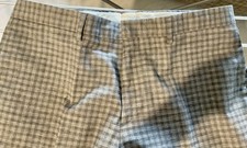 Paul Smith Mens Grey/White Wool Cotton Plaid Stylish Pants Size 50 picture