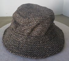 Large Vintage L.L. Bean Harris Tweed Gore-Tex 100% Wool Bucket Hat Brown  picture