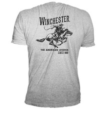Winchester Official Vintage Rider Graphic Printed Short Sleeve T-Shirt picture