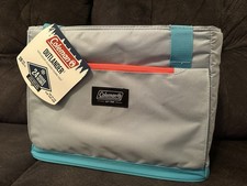 NEW COLEMAN OUTLANDER 28 Can SOFT COOLER Blue INSULATED TOTE BAG Leak Proof picture