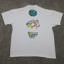 Vintage WWF Shirt Mens XXL 2XL White World Wresting Federation Promo Tee 1995 US picture