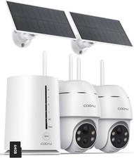 COOAU Outdoor 4MP Solar Security Cameras Wireless System, 5GHz & 2.4GHz WiFi picture