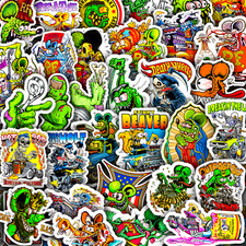 40pcs Rat Fink Ed Roth Vinyl Decals  Vintage Hot Rod Custom Sticker Set picture
