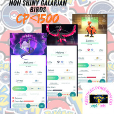Galarian Moltres❀Zapdos❀Articuno NON Shiny❀Tr❀de 20k❀P❀T❀Central❀Digital picture