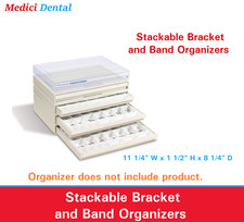 Ortho Stackable Brackets and Band Organizer, Clear display screen, Interlocking picture