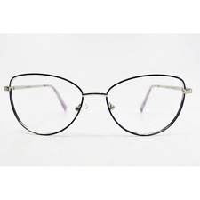 Elton John Eyewear Eyeglasses Womens Silver Purple Etude Lilov 54-16-135 picture