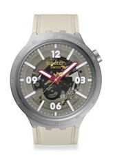 Swatch Unisex Casual Watch Beige Stainless Steel Quartz Confident Moment picture